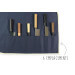 Mallette traditionnelle Wusaki en toile bleue pour 6 couteaux