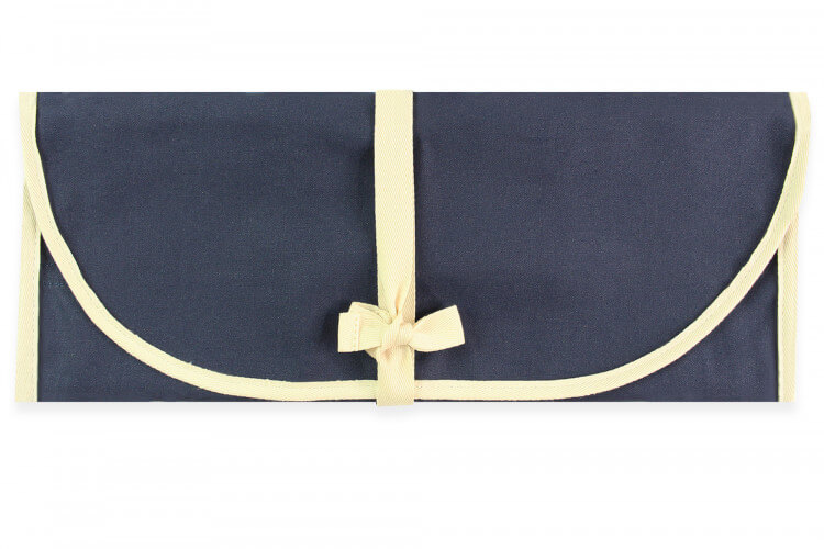 Mallette traditionnelle Wusaki en toile bleue pour 6 couteaux