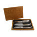 Coffret de 6 couteaux de table Laguiole en Aubrac tout inox manches brillants