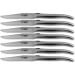 Coffret de 6 couteaux de table Laguiole en Aubrac tout inox manches brillants