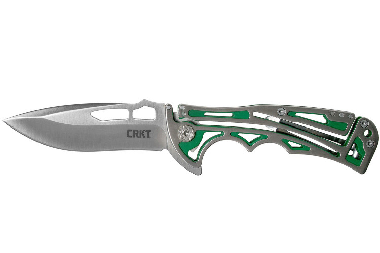 Couteau pliant CRKT NIRK TIGHE VERT 5241 manche acier inox 10,8cm