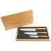 Coffret de 3 couteaux en genévrier Laguiole en Aubrac : Office + Universel + Chef