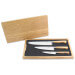 Coffret 3 couteaux en olivier Laguiole en Aubrac : Office + Universel + Chef
