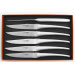 Coffret de 6 couteaux de table Laguiole en Aubrac Monobloc en inox brossé
