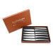 Coffret de 6 couteaux de table Laguiole en Aubrac Monobloc en inox brillant