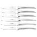 Coffret de 6 couteaux de table Laguiole en Aubrac Monobloc en inox brillant
