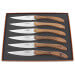 Coffret de 6 couteaux de table Laguiole en Aubrac L'Ecir manches en noyer