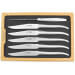 Coffret de 6 couteaux de table Laguiole en Aubrac tout inox manches mats