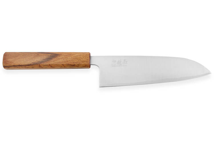 Couteau santoku japonais artisanal Wusaki Migaki G3 16,5cm
