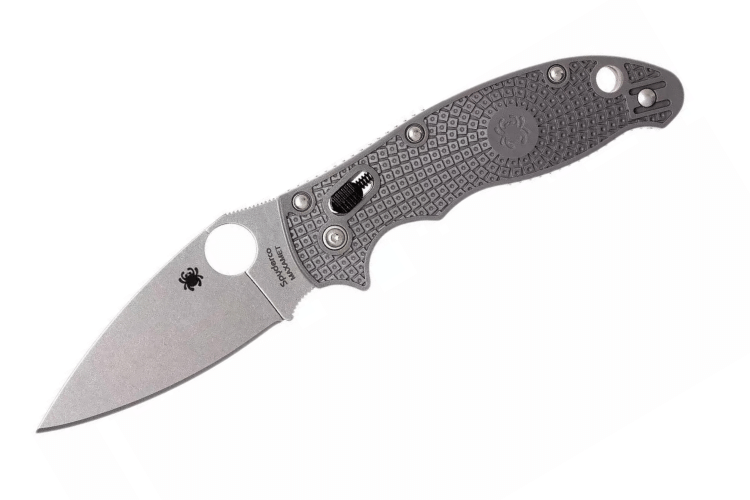 Couteau pliant Spyderco Manix 2 Maxamet C101PGY2 en copolymère/fibre de verre gris 11,8cm