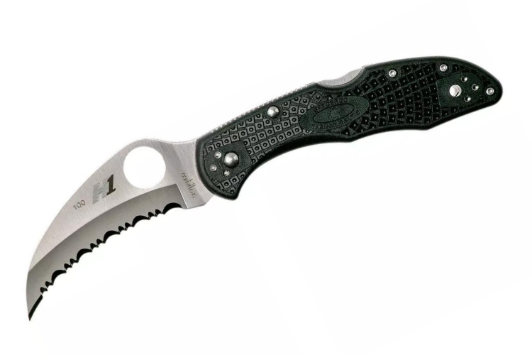 Couteau pliant Spyderco Tasman Salt 2 C106SBK2 manche nylon/fibre de verre noir 10,8cm