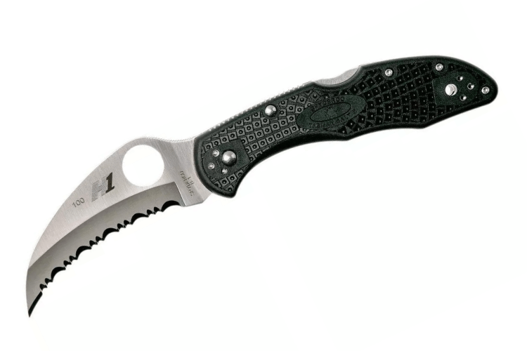 Couteau pliant Spyderco Tasman Salt 2 C106SBK2 manche nylon/fibre de verre noir 10,8cm