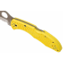 Couteau pliant Spyderco Tasman Salt 2 C106SYL2 dentelé manche nylon/fibre de verre jaune 10,8cm
