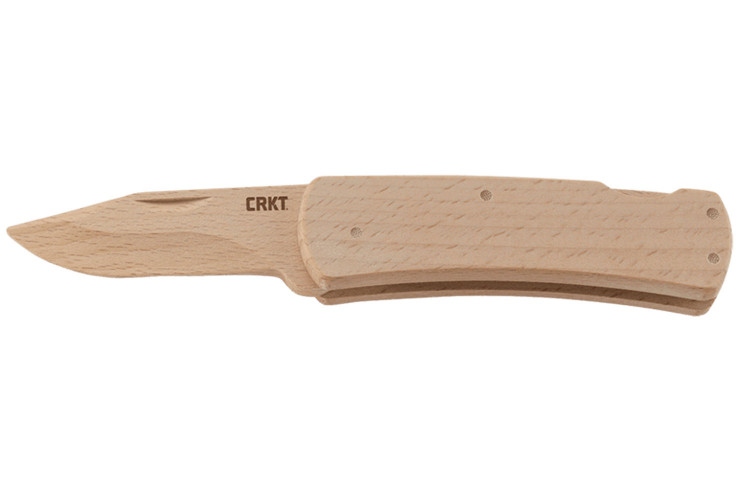 Couteau pliant CRKT NATHAN EN KIT 1032 manche h&ecirc;tre 11,7cm - A monter