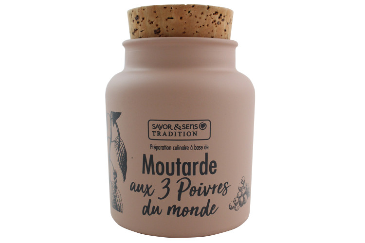 Moutarde Savor&Sens aux 3 poivres du monde - 110g