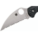 Couteau pliant Spyderco Delica 4 à dents C11FSWCBK manche en nylon/noir noir 10,8cm