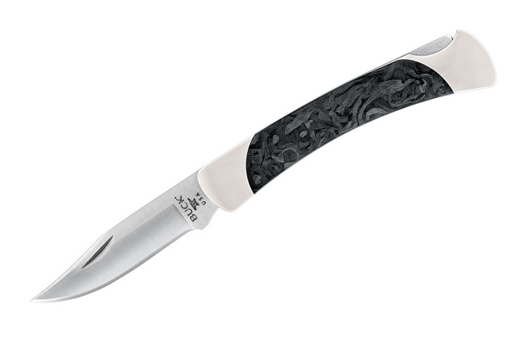 Couteau pliant COLLECTION BUCK THE 55 0055CFSLE manche fibre de carbone marbr&eacute; 8,6cm