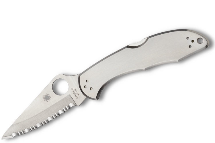 Couteau pliant Spyderco Delica 4 C11S manche inox 10,7cm
