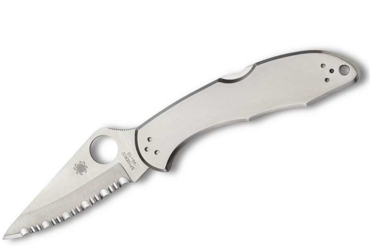 Couteau pliant Spyderco Delica 4 C11S manche inox 10,7cm