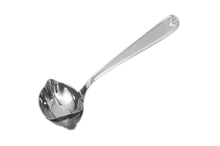 Cuill&egrave;re &agrave; sauce en acier inoxydable pour jus gras et maigre