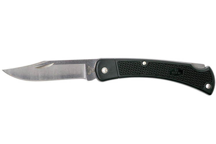 Couteau pliant BUCK HUNTER LT 0110BKSLT-B manche nylon 12,4cm + étui