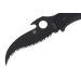 Couteau pliant Spyderco Matriarch 2 Wave C12SBBK2W lame noire manche en nylon/fibre de verre 12,6cm