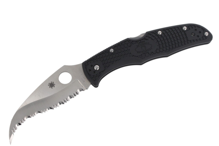 Couteau pliant Spyderco Matriarch 2 C12SBK2 manche en nylon/fibre de verre noir 12,6cm