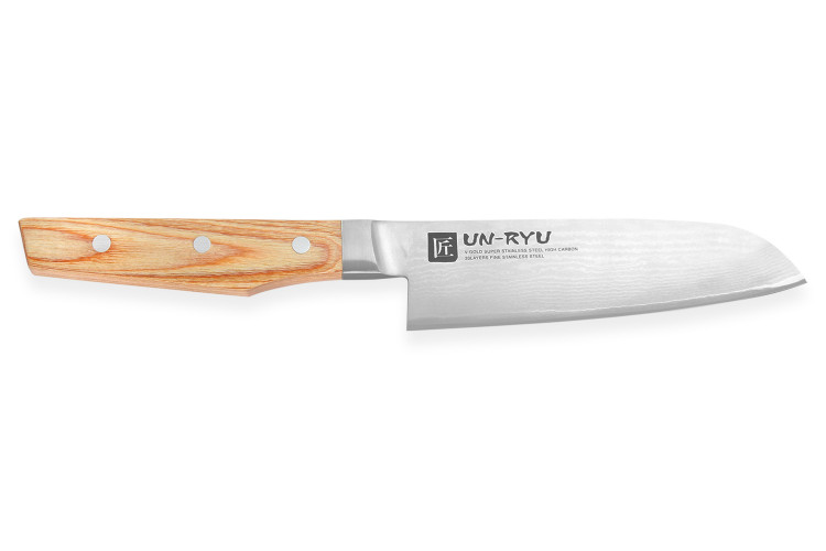 Couteau santoku japonais Shimomura Un-Ryu 16cm damas 33 couches
