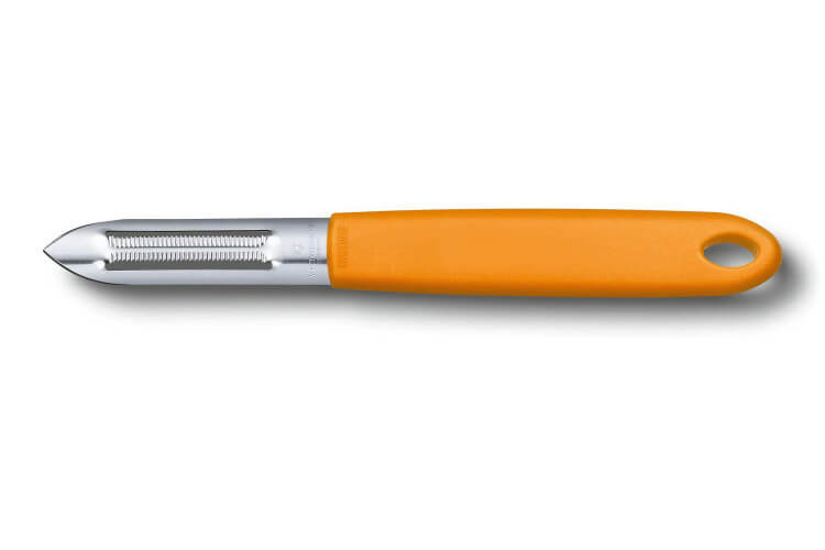 Eplucheur Victorinox double lame à dents manche orange