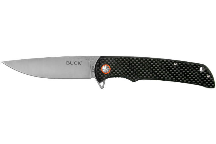 Couteau pliant BUCK HAXBY 0259CFS manche fibre de carbone noir 12,7cm