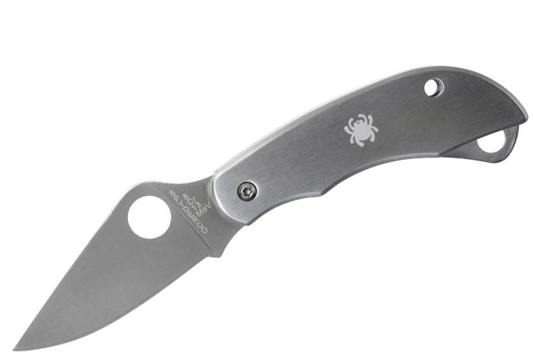 Couteau pliant Spyderco Clipitool C169P manche en acier 6,5cm + ciseau