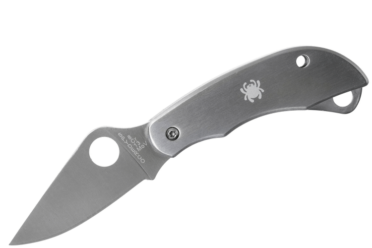 Couteau pliant Spyderco Clipitool C169P manche en acier 6,5cm + ciseau