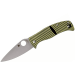 Couteau pliant Spyderco Caribbean Leaf manche en G10 noir à rayure jaune 12,3cm