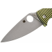 Couteau pliant Spyderco Caribbean Leaf manche en G10 noir à rayure jaune 12,3cm