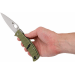 Couteau pliant Spyderco Caribbean Leaf manche en G10 noir à rayure jaune 12,3cm