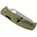 Couteau pliant Spdyerco Caribbean Sheepfoot C217GPSF manche en G10 à rayures noir et jaune 12,3cm