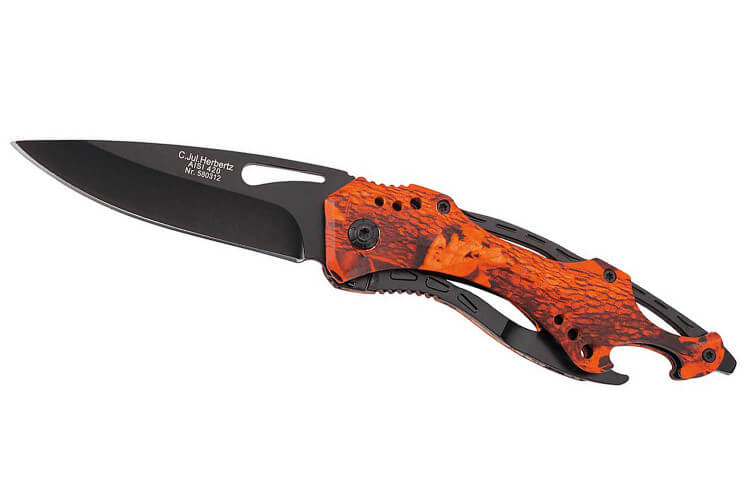 Couteau pliant Herbertz 580312 lame lisse manche orange 12cm