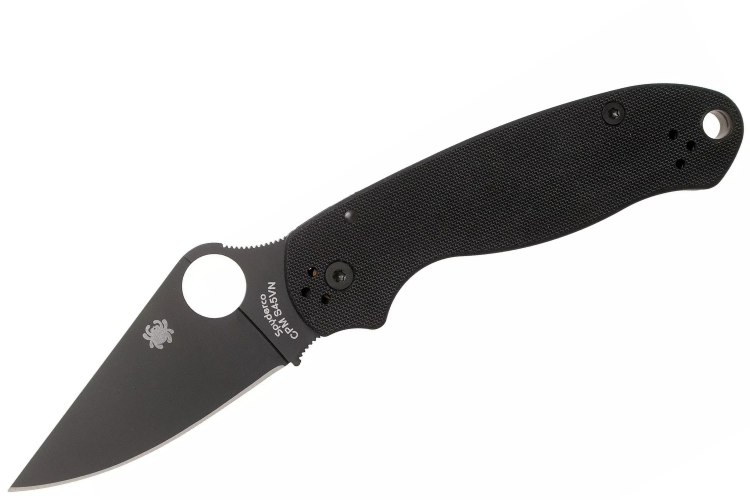 Couteau pliant Spyderco Para 3 C223GPBK manche en G10 noir 10,9cm