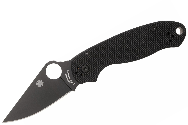 Couteau pliant Spyderco Para 3 C223GPBK manche en G10 noir 10,9cm