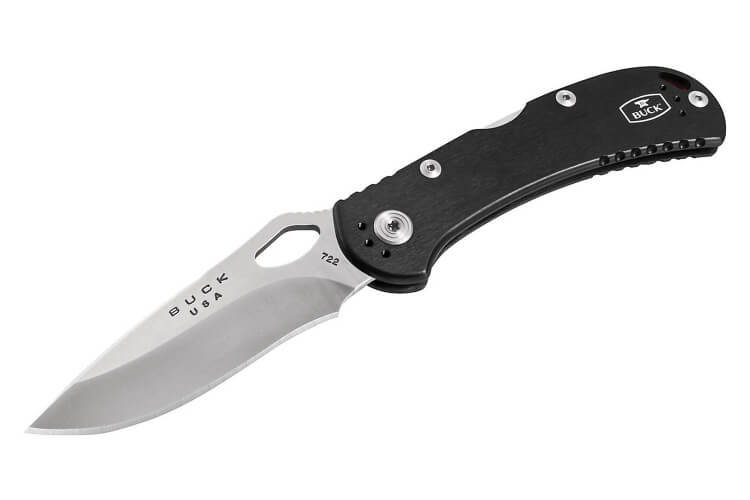 Couteau pliant BUCK SPITFIRE NOIR 0722BKS1 manche alu 11cm