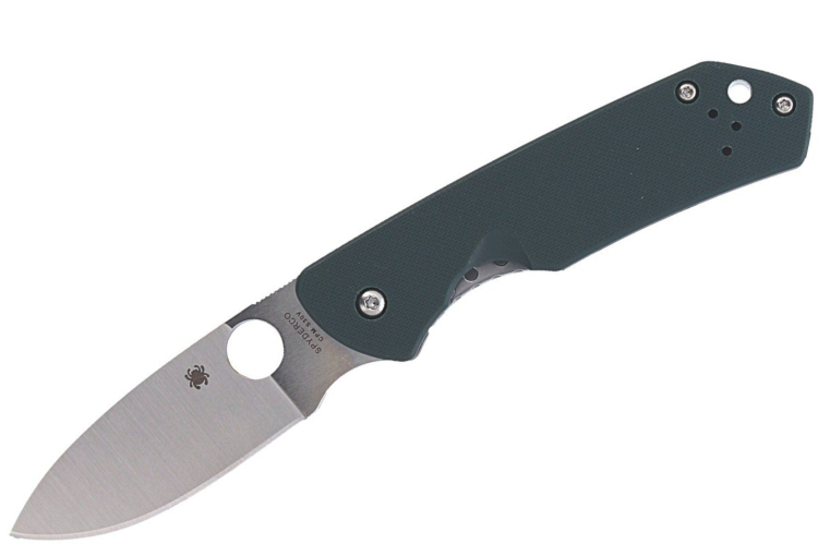Couteau pliant Spyderco Brouwer C232GTIP manche en Titane/G10 vert for&ecirc;t 10,2cm