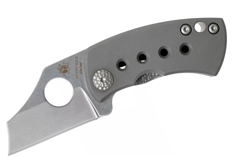 Couteau pliant Spyderco McBee C236TIP manche en titane gris argent&eacute; 5,7cm