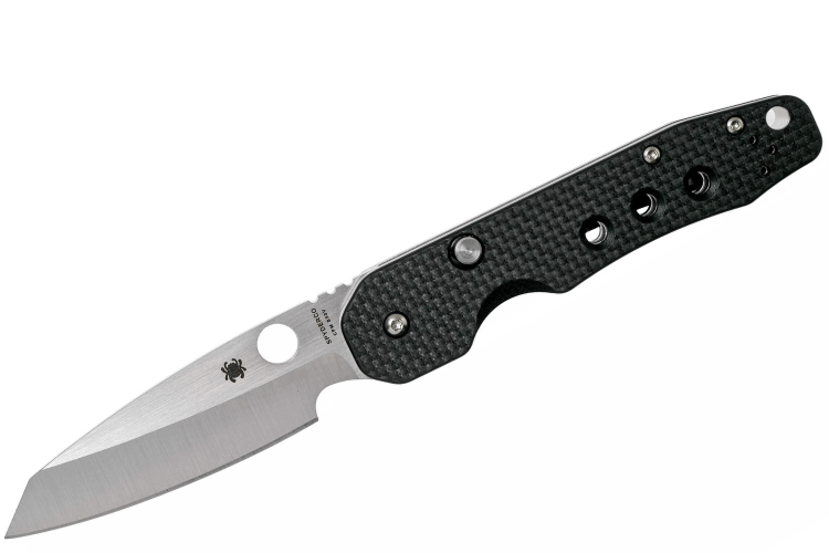 Couteau pliant Spyderco Smock C240CFP manche en fibre de carbone/G10 noir 11,5cm