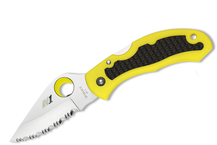 Couteau pliant Spyderco Snap-IT C26SYL manche en nylon/fibre de verre noir et jaune 12,9cm