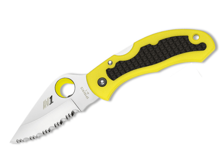 Couteau pliant Spyderco Snap-IT C26SYL manche en nylon/fibre de verre noir et jaune 12,9cm