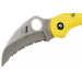 Couteau pliant Spyderco Dragonfly 2 Salt Hawkbill C28SYL2HB manche en nylon/fibre de verre jaune 8,5cm