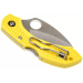 Couteau pliant Spyderco Dragonfly 2 Salt Hawkbill C28SYL2HB manche en nylon/fibre de verre jaune 8,5cm