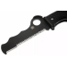 Couteau pliant Spyderco Assist C79PSBBK lame noire dentée manche en nylon/fibre de verre noir 12,2cm