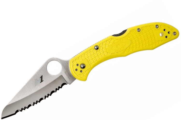 Couteau pliant Spyderco Salt 2 C88SYL2 à lame dentée manche en nylon/fibre de verre 10,8cm