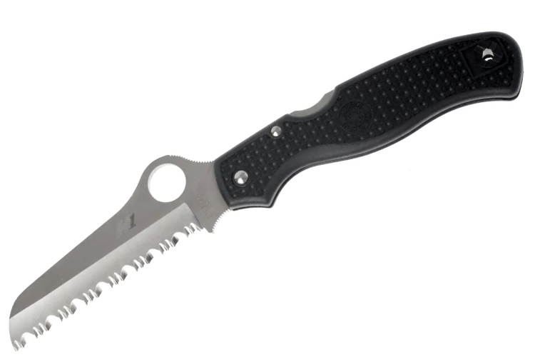 Couteau pliant Spyderco Atlantic Salt C89SBK manche en nylon/fibre de verre noir 11,7cm